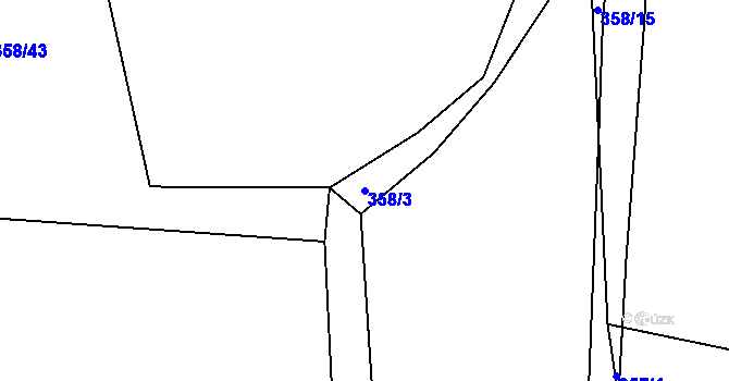 Parcela st. 358/3 v KÚ Cholupice, Katastrální mapa