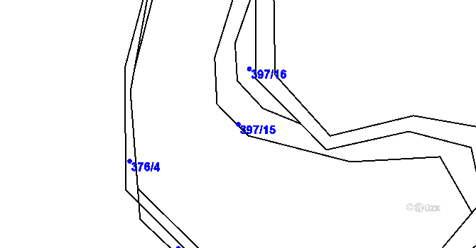 Parcela st. 397/15 v KÚ Cholupice, Katastrální mapa