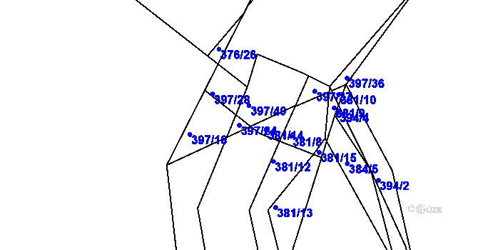 Parcela st. 397/24 v KÚ Cholupice, Katastrální mapa