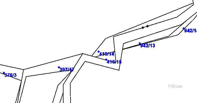 Parcela st. 410/14 v KÚ Cholupice, Katastrální mapa
