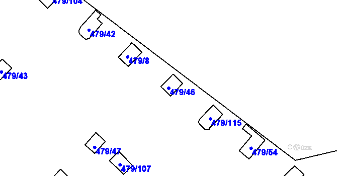 Parcela st. 479/46 v KÚ Cholupice, Katastrální mapa