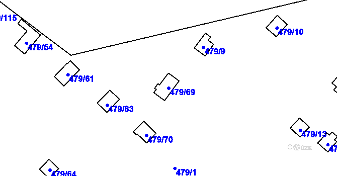 Parcela st. 479/69 v KÚ Cholupice, Katastrální mapa