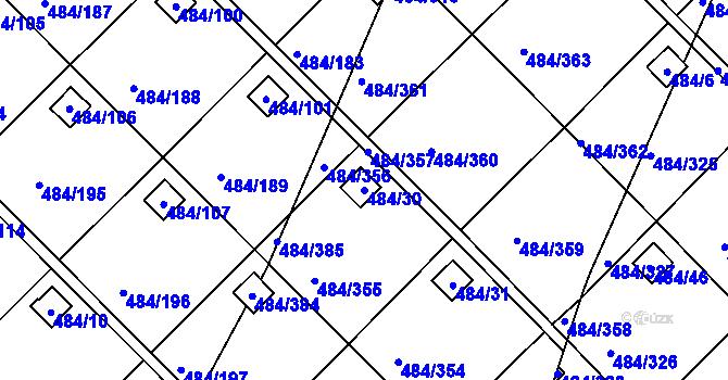 Parcela st. 484/30 v KÚ Cholupice, Katastrální mapa