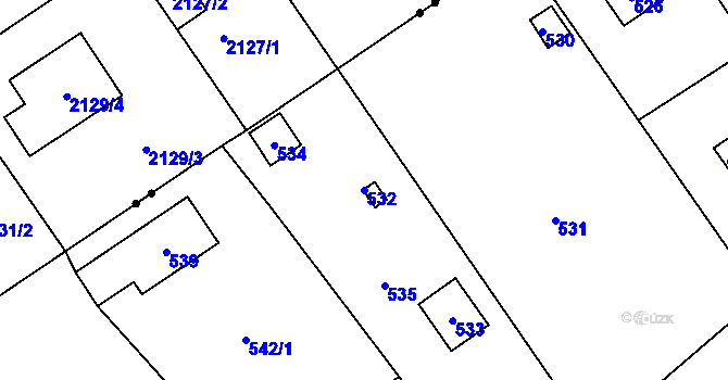 Parcela st. 532 v KÚ Cholupice, Katastrální mapa
