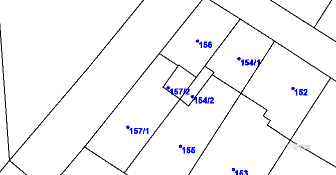 Parcela st. 157/2 v KÚ Cholupice, Katastrální mapa