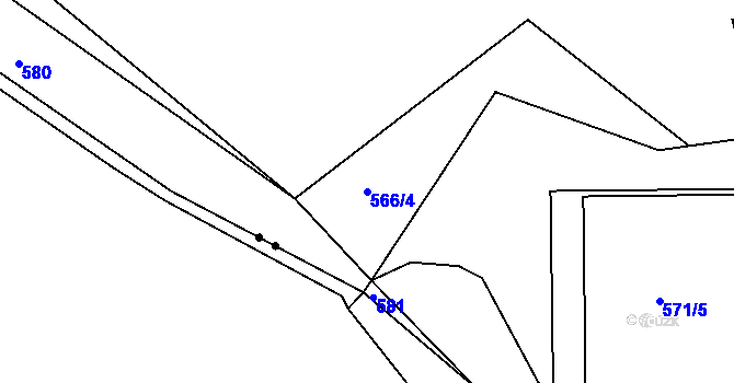 Parcela st. 566/4 v KÚ Cholupice, Katastrální mapa