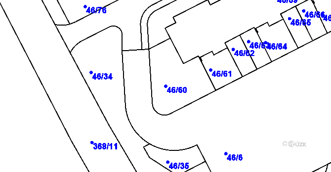 Parcela st. 46/60 v KÚ Cholupice, Katastrální mapa