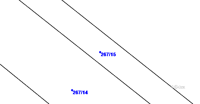 Parcela st. 267/15 v KÚ Cholupice, Katastrální mapa