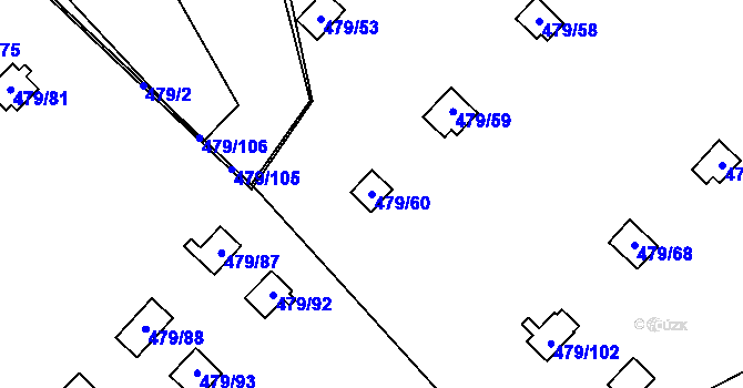 Parcela st. 479/60 v KÚ Cholupice, Katastrální mapa