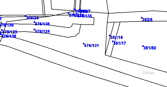 Parcela st. 576/131 v KÚ Cholupice, Katastrální mapa
