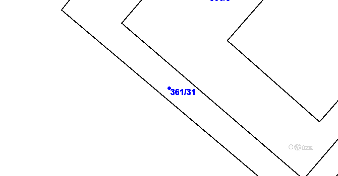 Parcela st. 361/31 v KÚ Cholupice, Katastrální mapa