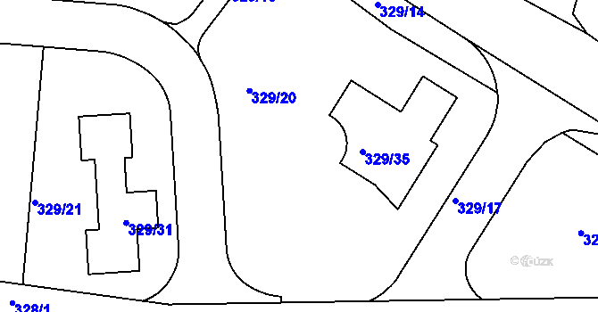 Parcela st. 329/20 v KÚ Cholupice, Katastrální mapa