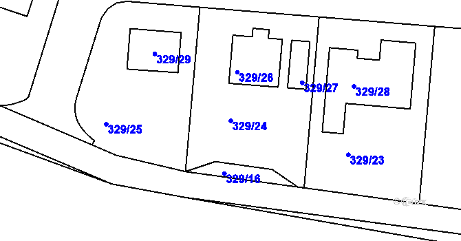 Parcela st. 329/24 v KÚ Cholupice, Katastrální mapa