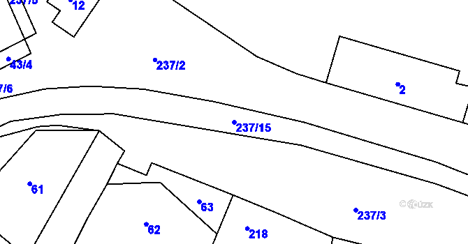 Parcela st. 237/15 v KÚ Cholupice, Katastrální mapa