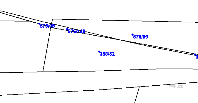 Parcela st. 358/32 v KÚ Cholupice, Katastrální mapa