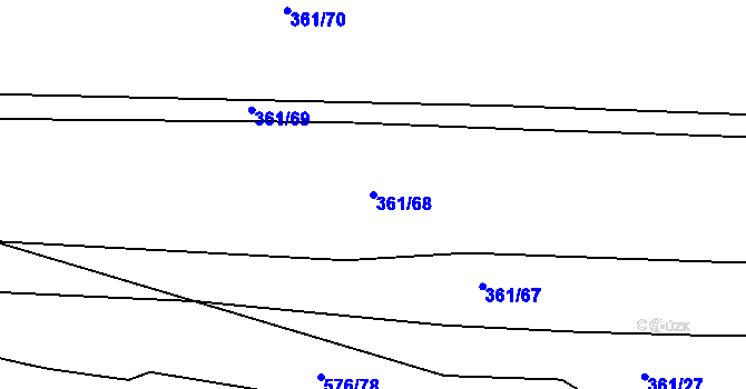 Parcela st. 361/68 v KÚ Cholupice, Katastrální mapa
