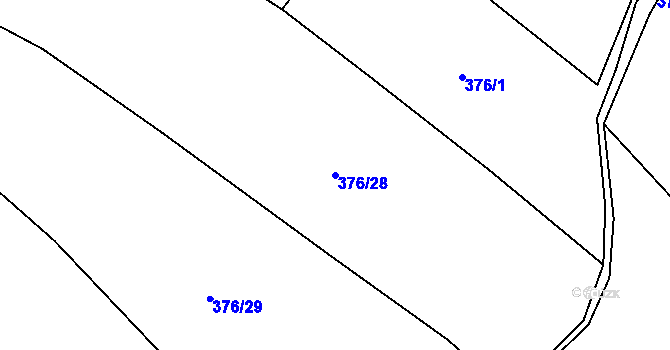 Parcela st. 376/28 v KÚ Cholupice, Katastrální mapa