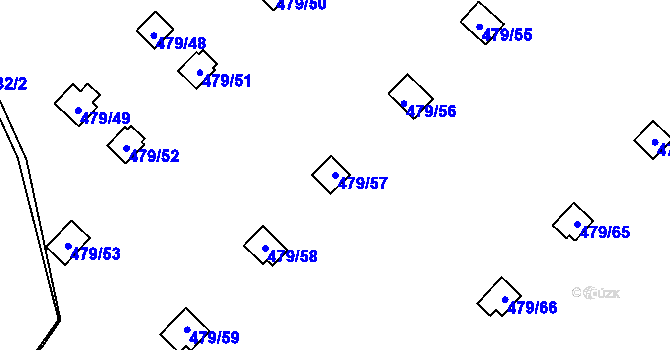Parcela st. 479/57 v KÚ Cholupice, Katastrální mapa