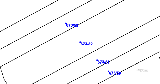 Parcela st. 673/52 v KÚ Chomoutov, Katastrální mapa