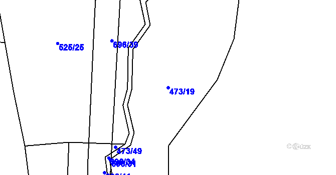 Parcela st. 473/19 v KÚ Chomutice, Katastrální mapa