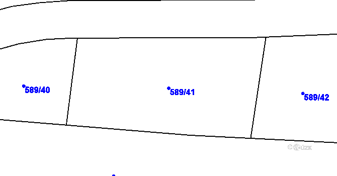 Parcela st. 589/41 v KÚ Chomutice, Katastrální mapa