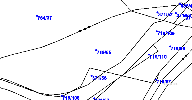Parcela st. 719/65 v KÚ Chomutice, Katastrální mapa