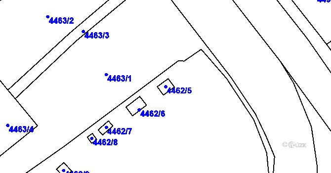 Parcela st. 4462/5 v KÚ Chomutov I, Katastrální mapa