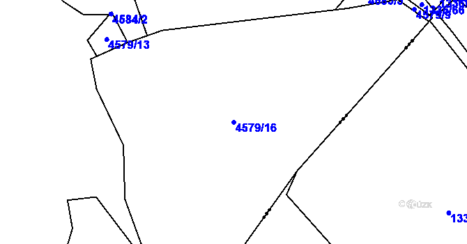 Parcela st. 4579/16 v KÚ Chomutov I, Katastrální mapa