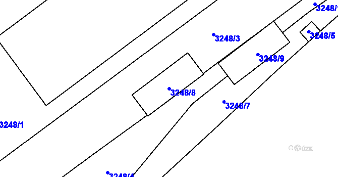 Parcela st. 3248/8 v KÚ Chomutov I, Katastrální mapa