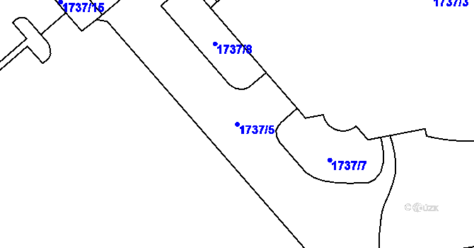 Parcela st. 1737/5 v KÚ Chomutov I, Katastrální mapa