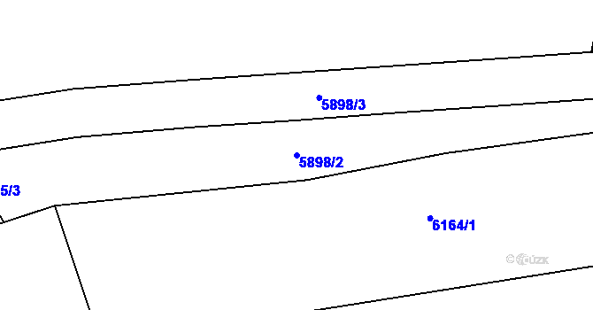 Parcela st. 5898/2 v KÚ Chomutov I, Katastrální mapa