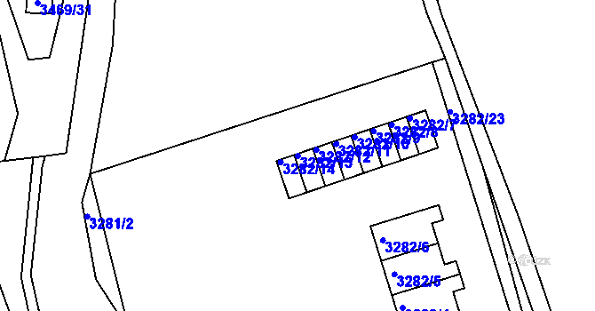 Parcela st. 3282/13 v KÚ Chomutov II, Katastrální mapa