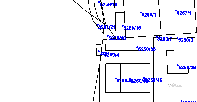 Parcela st. 3291/7 v KÚ Chomutov II, Katastrální mapa