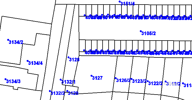 Parcela st. 4053 v KÚ Chomutov II, Katastrální mapa