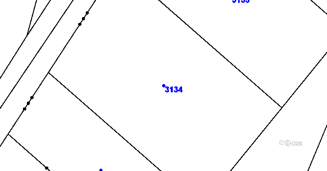 Parcela st. 3134 v KÚ Chomýž, Katastrální mapa