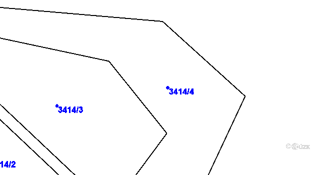 Parcela st. 3414/4 v KÚ Chomýž, Katastrální mapa