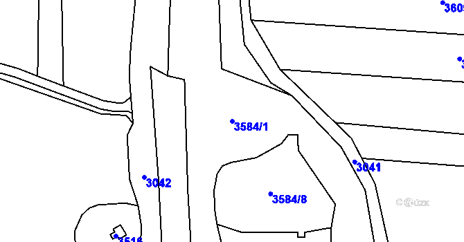 Parcela st. 3584/1 v KÚ Chomýž, Katastrální mapa