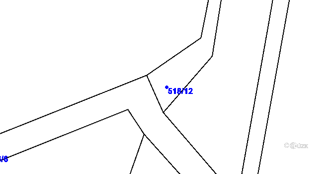 Parcela st. 518/12 v KÚ Choratice, Katastrální mapa