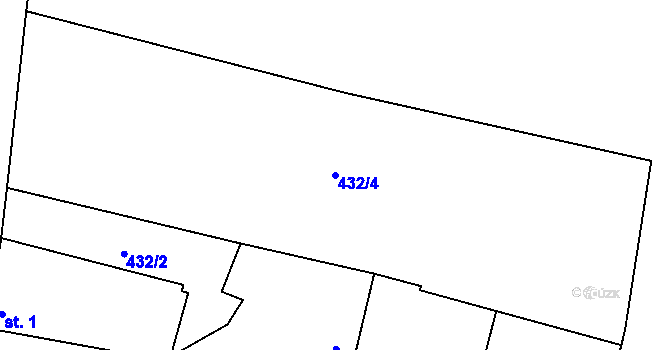 Parcela st. 432/4 v KÚ Choratice, Katastrální mapa