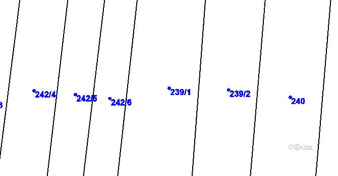 Parcela st. 239/1 v KÚ Choratice, Katastrální mapa