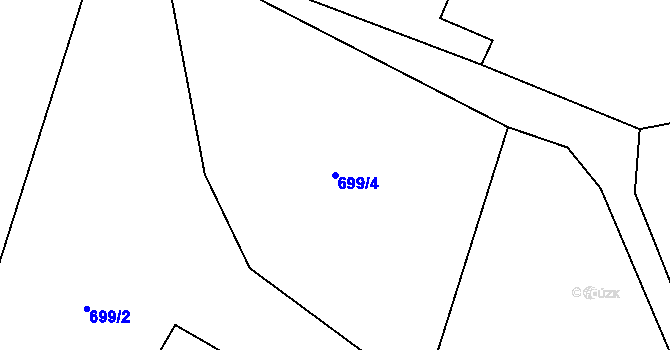 Parcela st. 699/4 v KÚ Choratice, Katastrální mapa