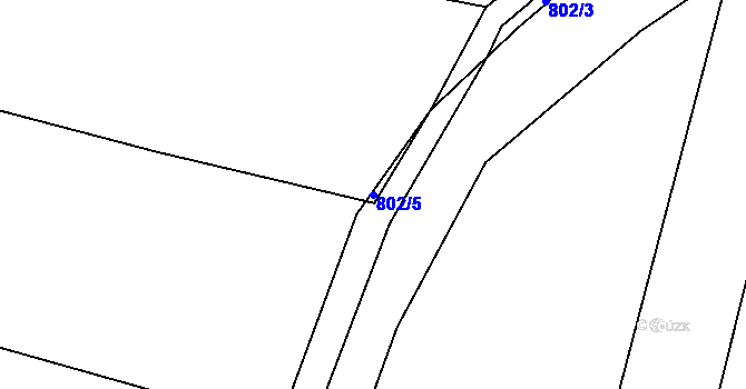 Parcela st. 802/5 v KÚ Xaverov, Katastrální mapa