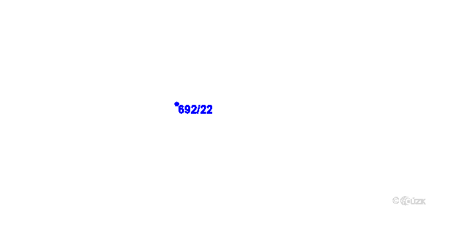Parcela st. 692/10 v KÚ Choryně, Katastrální mapa