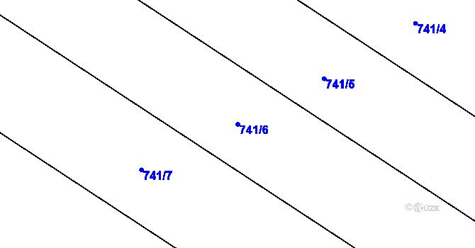 Parcela st. 741/6 v KÚ Choryně, Katastrální mapa