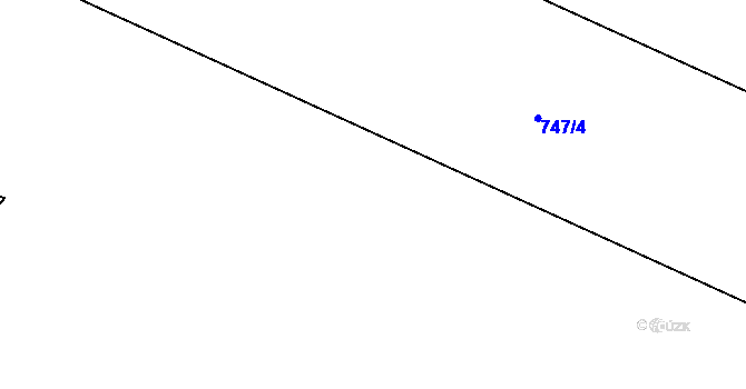 Parcela st. 747/5 v KÚ Choryně, Katastrální mapa