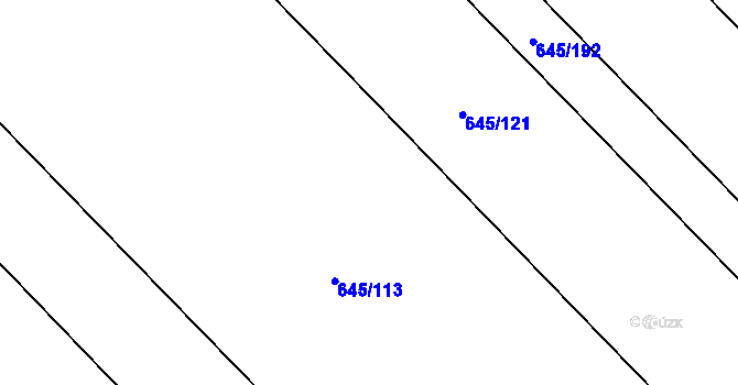 Parcela st. 645/211 v KÚ Choryně, Katastrální mapa