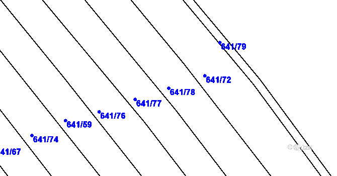 Parcela st. 641/78 v KÚ Choryně, Katastrální mapa