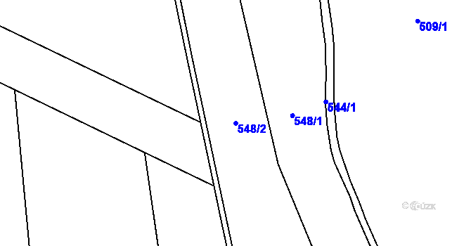 Parcela st. 548/2 v KÚ Mašovice, Katastrální mapa
