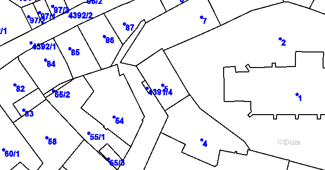 Parcela st. 5 v KÚ Chotěboř, Katastrální mapa