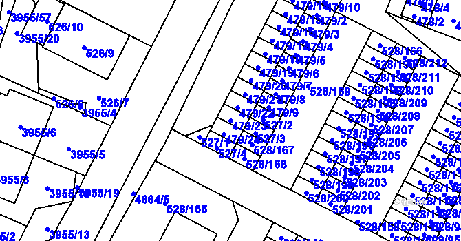 Parcela st. 479/23 v KÚ Chotěboř, Katastrální mapa